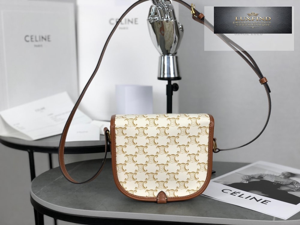 Celine Folco bag in Triomphe Canvas and Calfskin