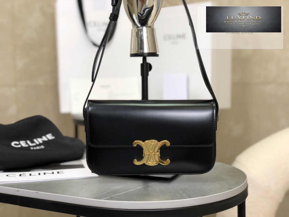 Celine Claude Triomphe Shoulder Bag Calfskin