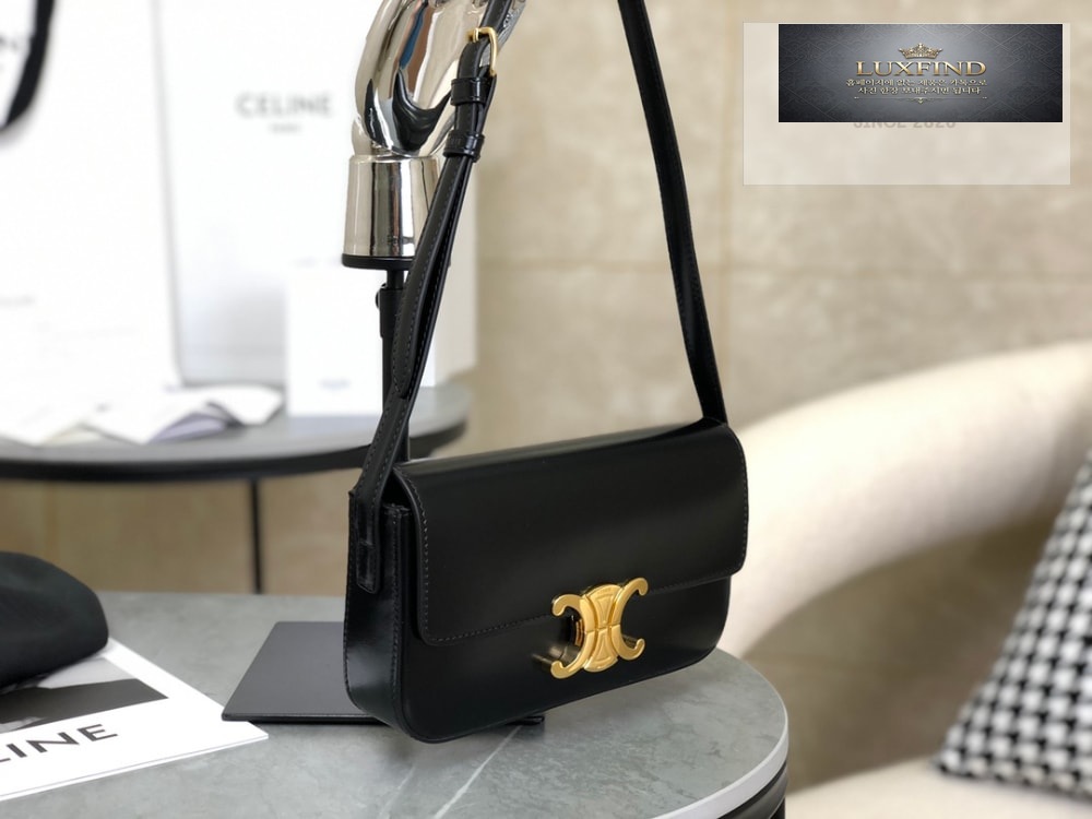 Celine Claude Triomphe Shoulder Bag Calfskin