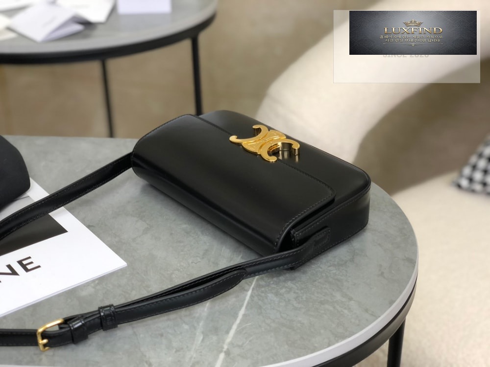 Celine Claude Triomphe Shoulder Bag Calfskin