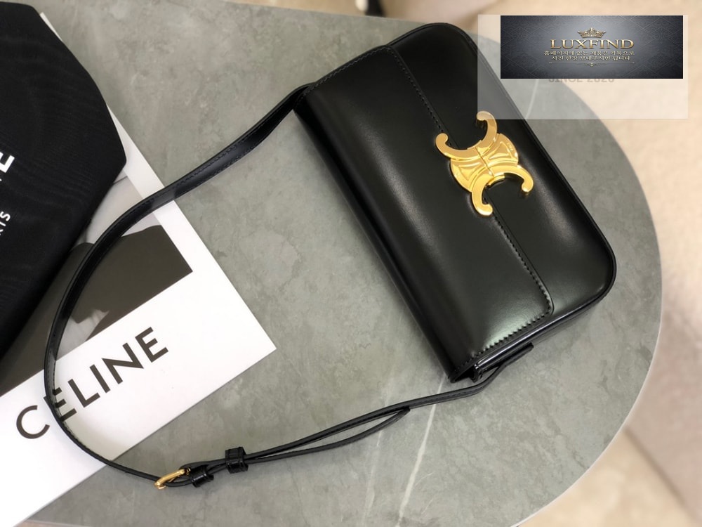 Celine Claude Triomphe Shoulder Bag Calfskin