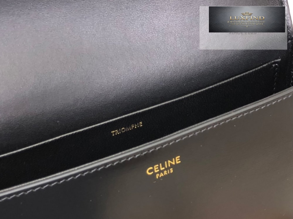 Celine Claude Triomphe Shoulder Bag Calfskin