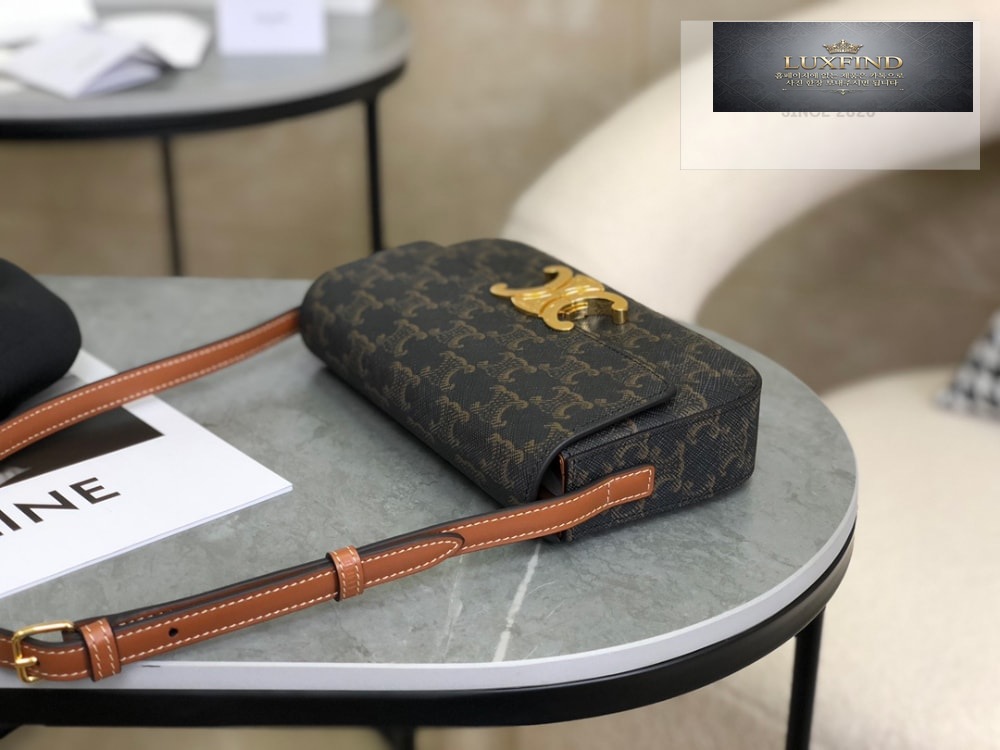 Celine Claude Triomphe Shoulder Bag Calfskin