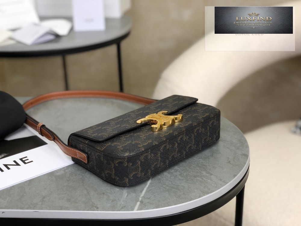 Celine Claude Triomphe Shoulder Bag Calfskin