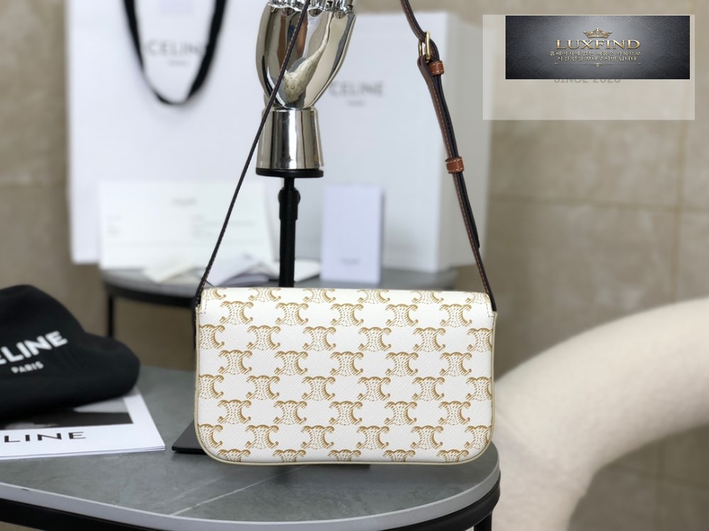 Celine Claude Triomphe Shoulder Bag Calfskin