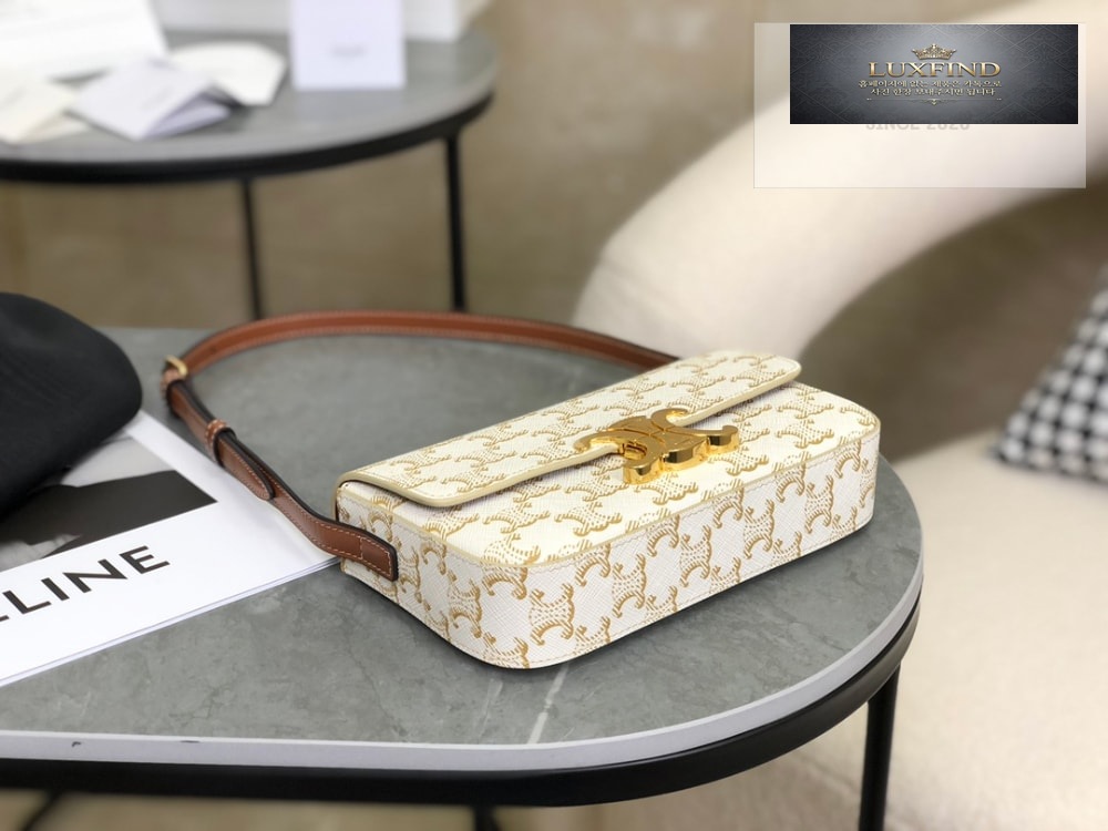 Celine Claude Triomphe Shoulder Bag Calfskin