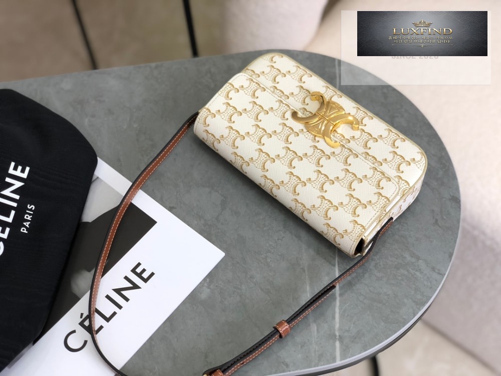 Celine Claude Triomphe Shoulder Bag Calfskin