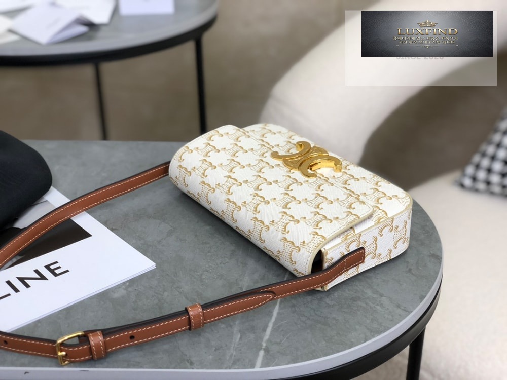 Celine Claude Triomphe Shoulder Bag Calfskin