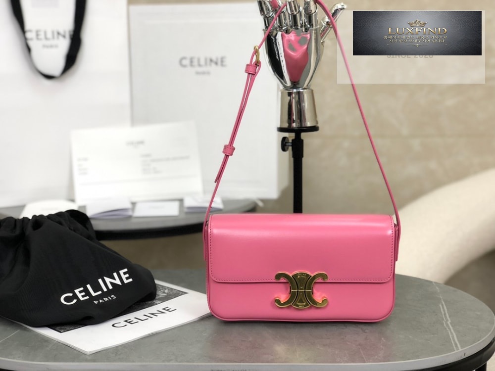 Celine Claude Triomphe Shoulder Bag Calfskin