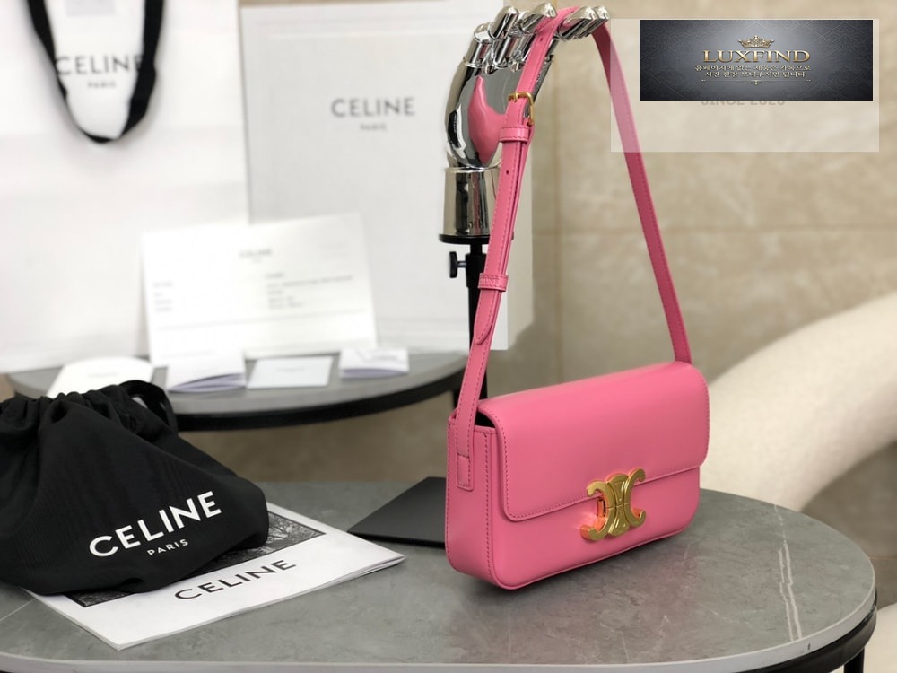 Celine Claude Triomphe Shoulder Bag Calfskin