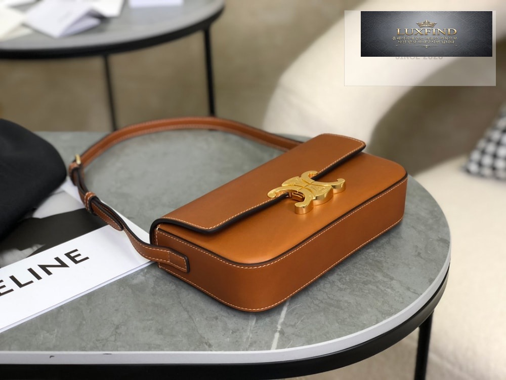 Celine Claude Triomphe Shoulder Bag Calfskin