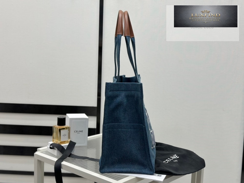 Celine Cabas Blue Denim