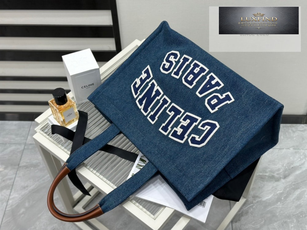 Celine Cabas Blue Denim
