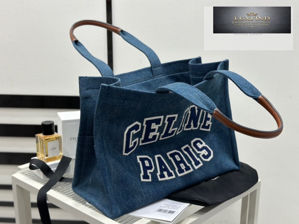 Celine Cabas Blue Denim