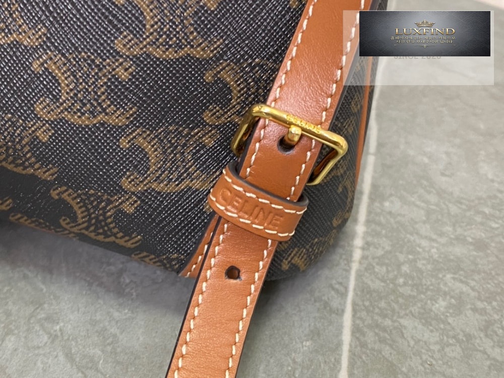 Celine Backpack Folco in Triomphe Canvas and Calfskin