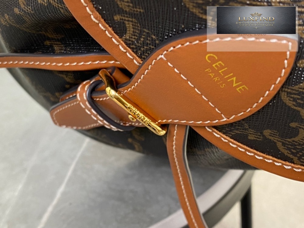 Celine Backpack Folco in Triomphe Canvas and Calfskin