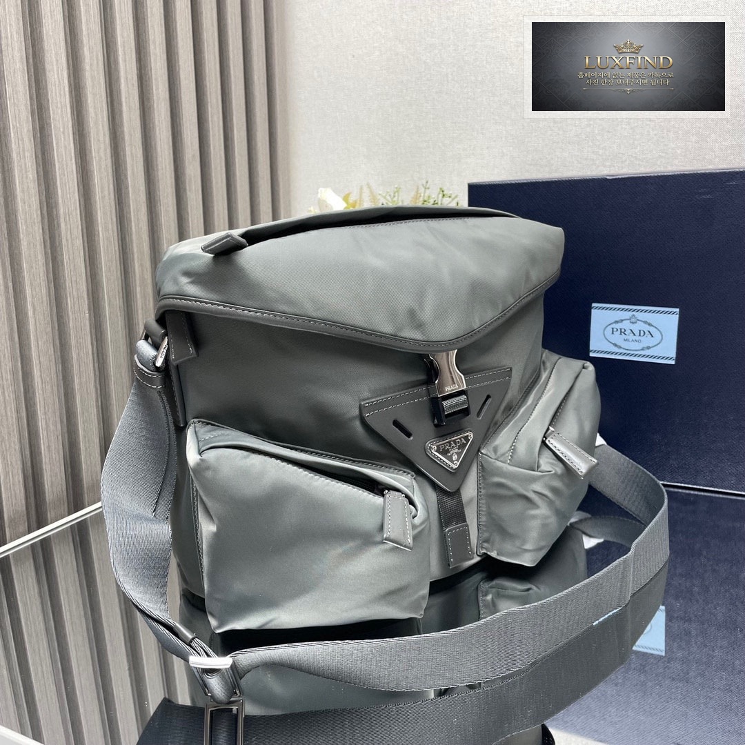 프라다 리나일론 포켓 가죽 숄더 백 29*23*15CM “2COLOR”
