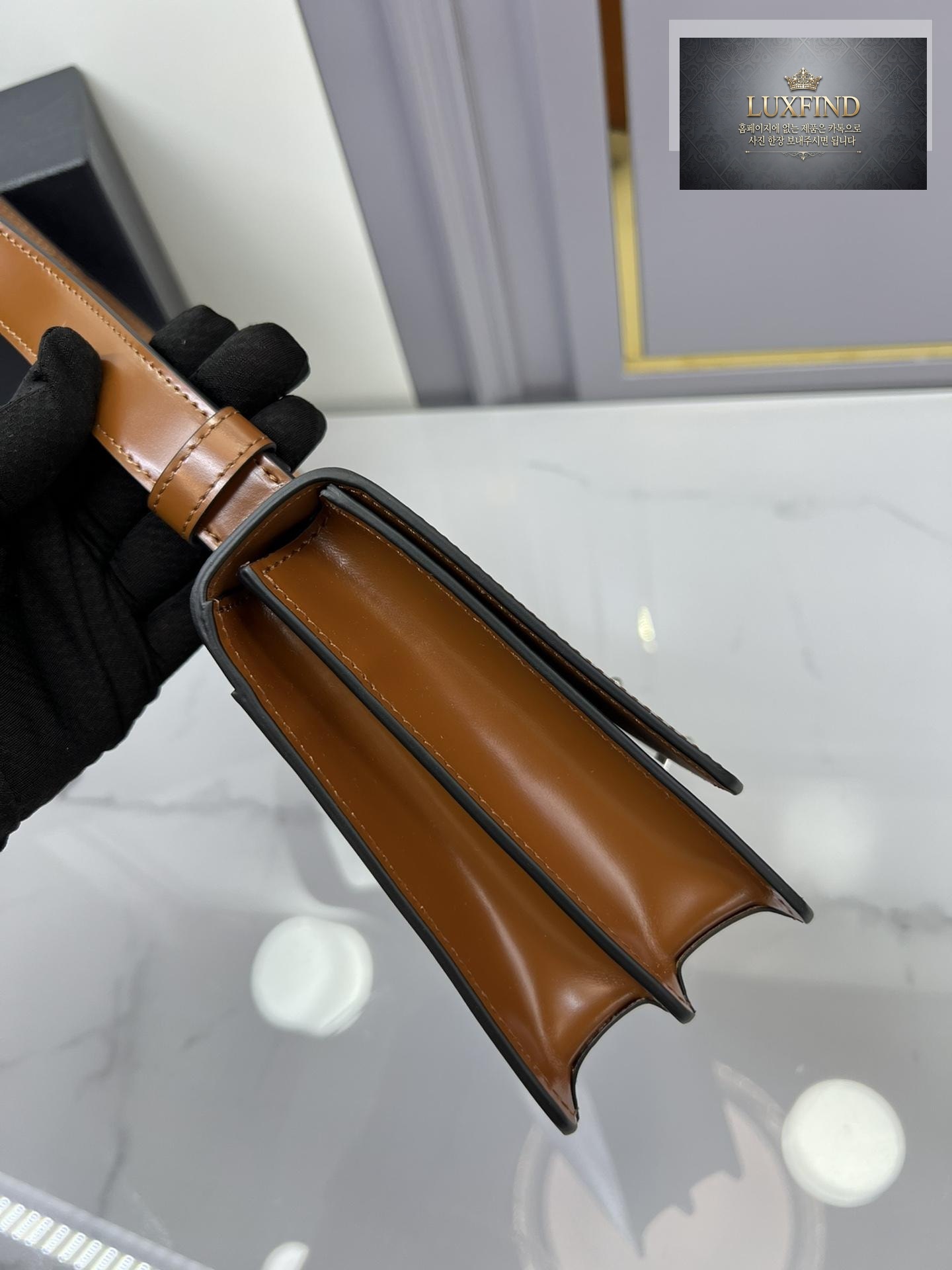 Prada Emblem Brushed Leather Bag