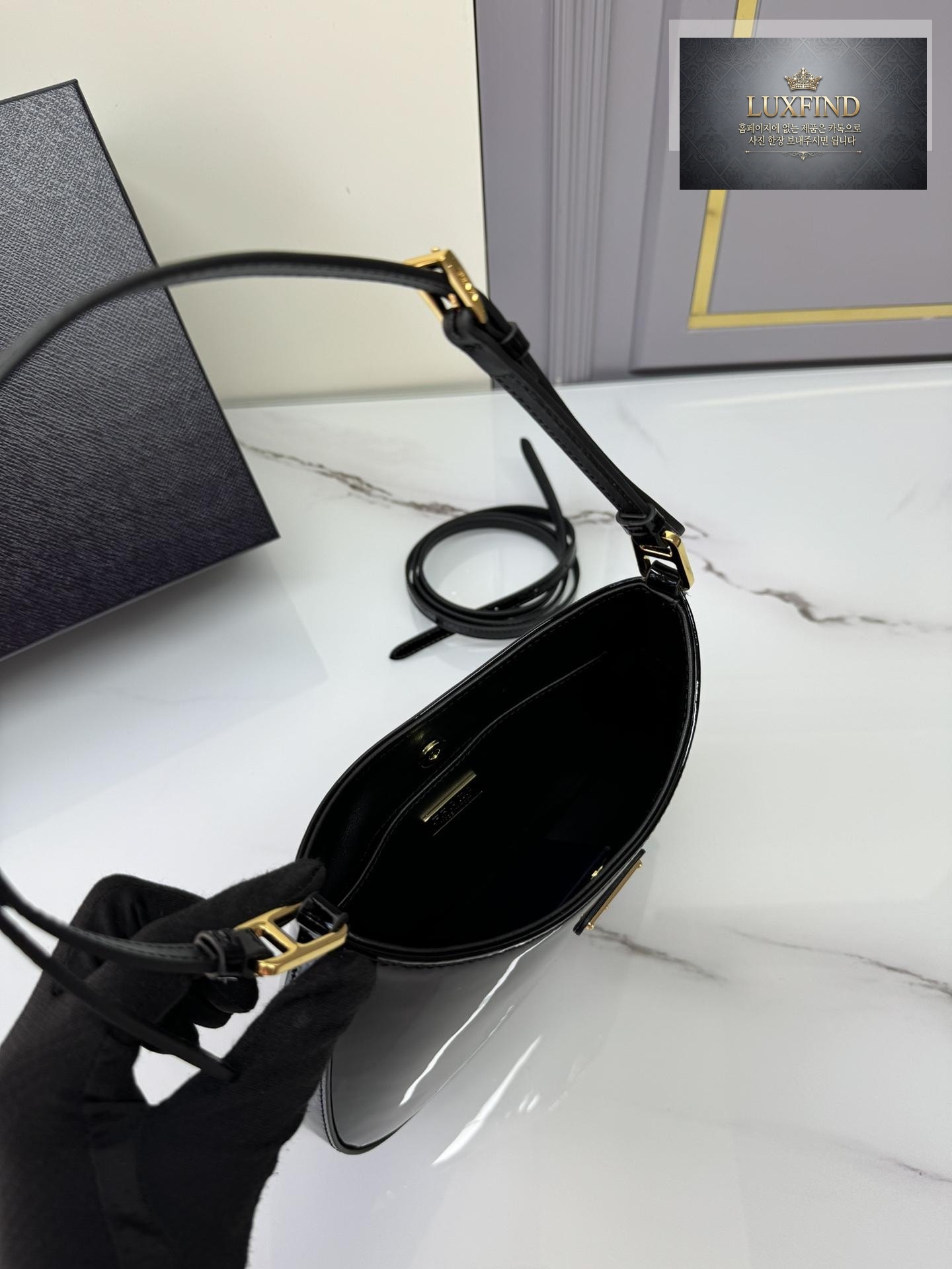 Prada Cleo Patent Shoulder