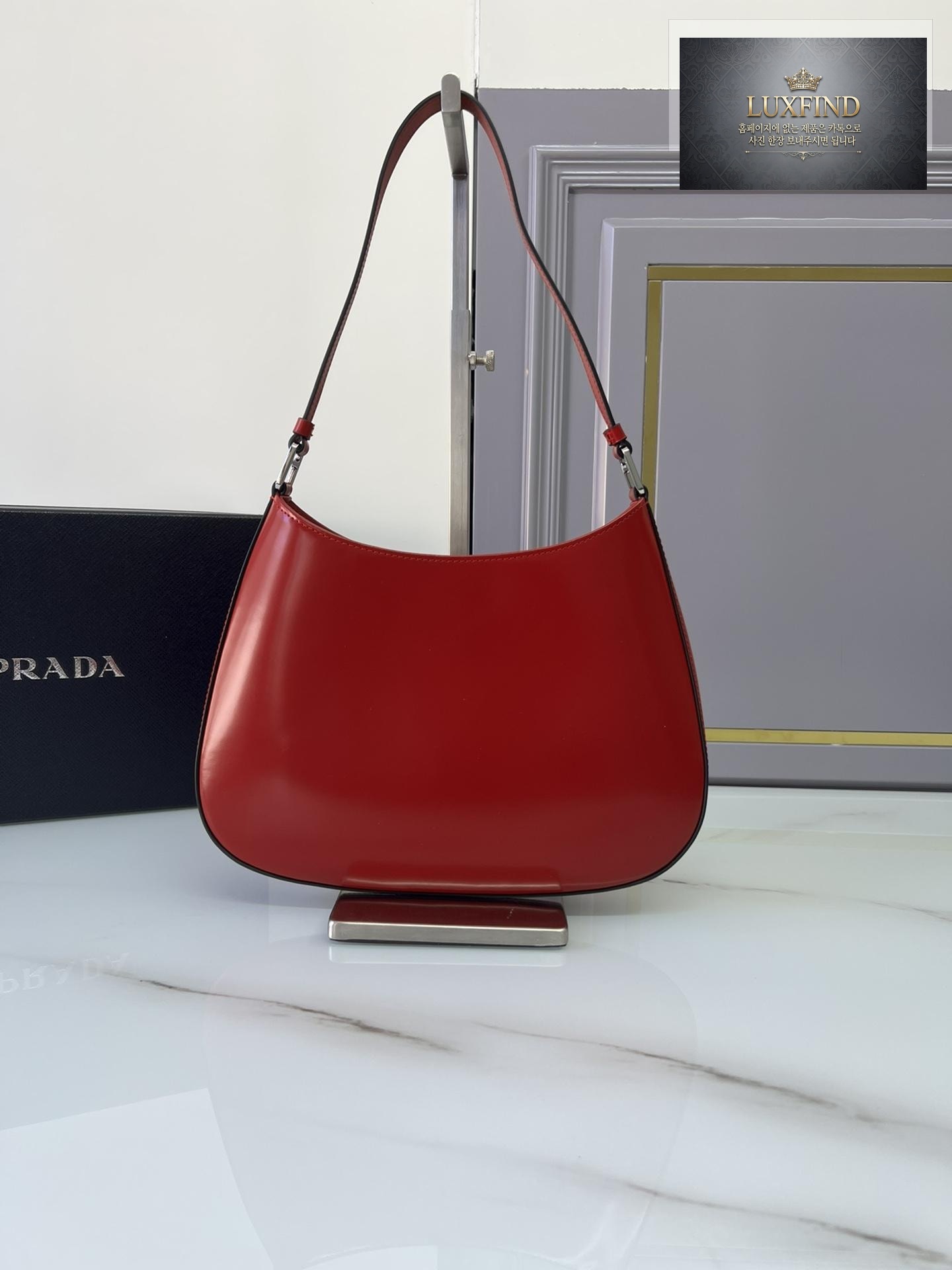 Prada Cleo Brushed Leather Shoulder