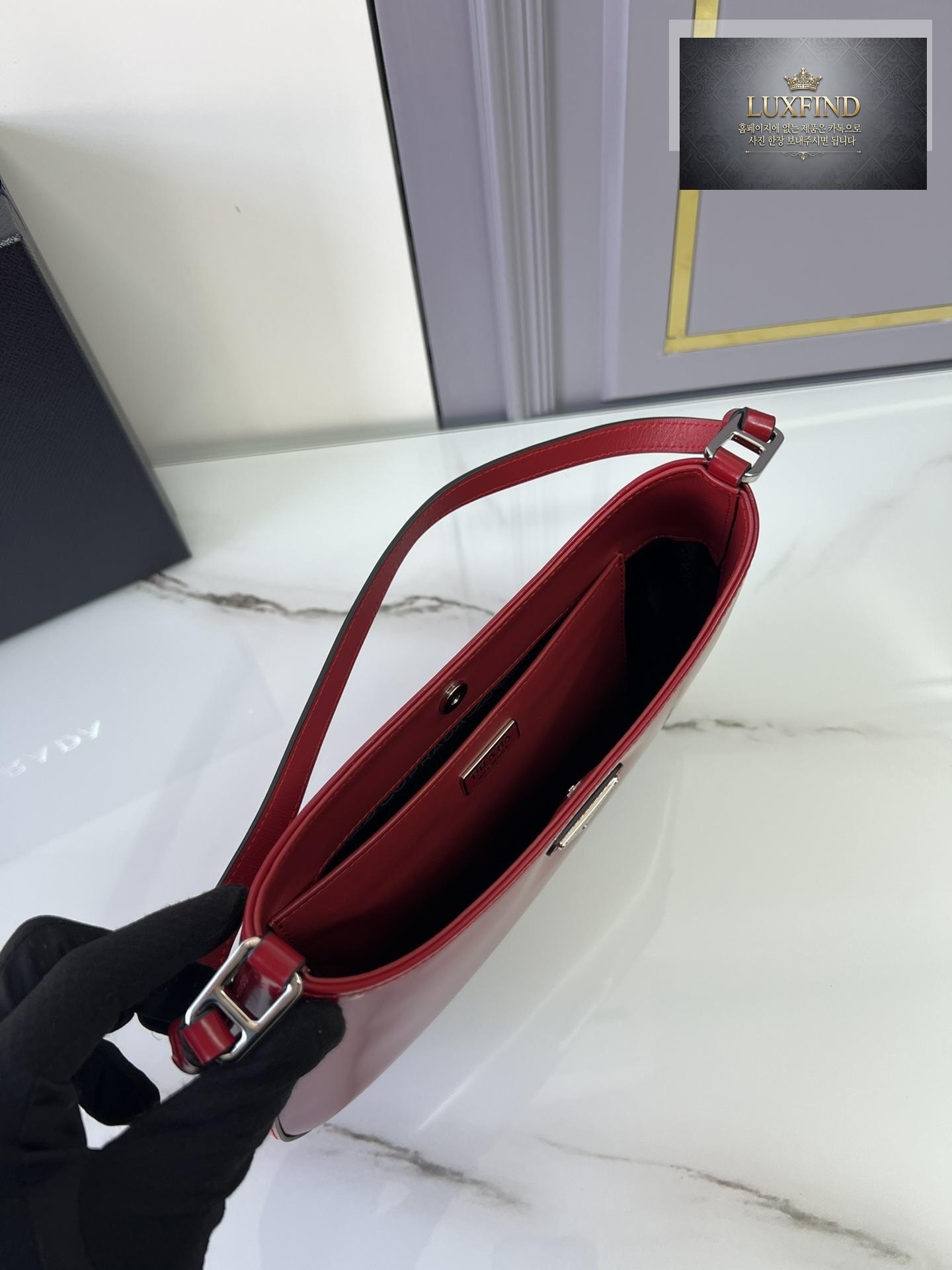 Prada Cleo Brushed Leather Shoulder