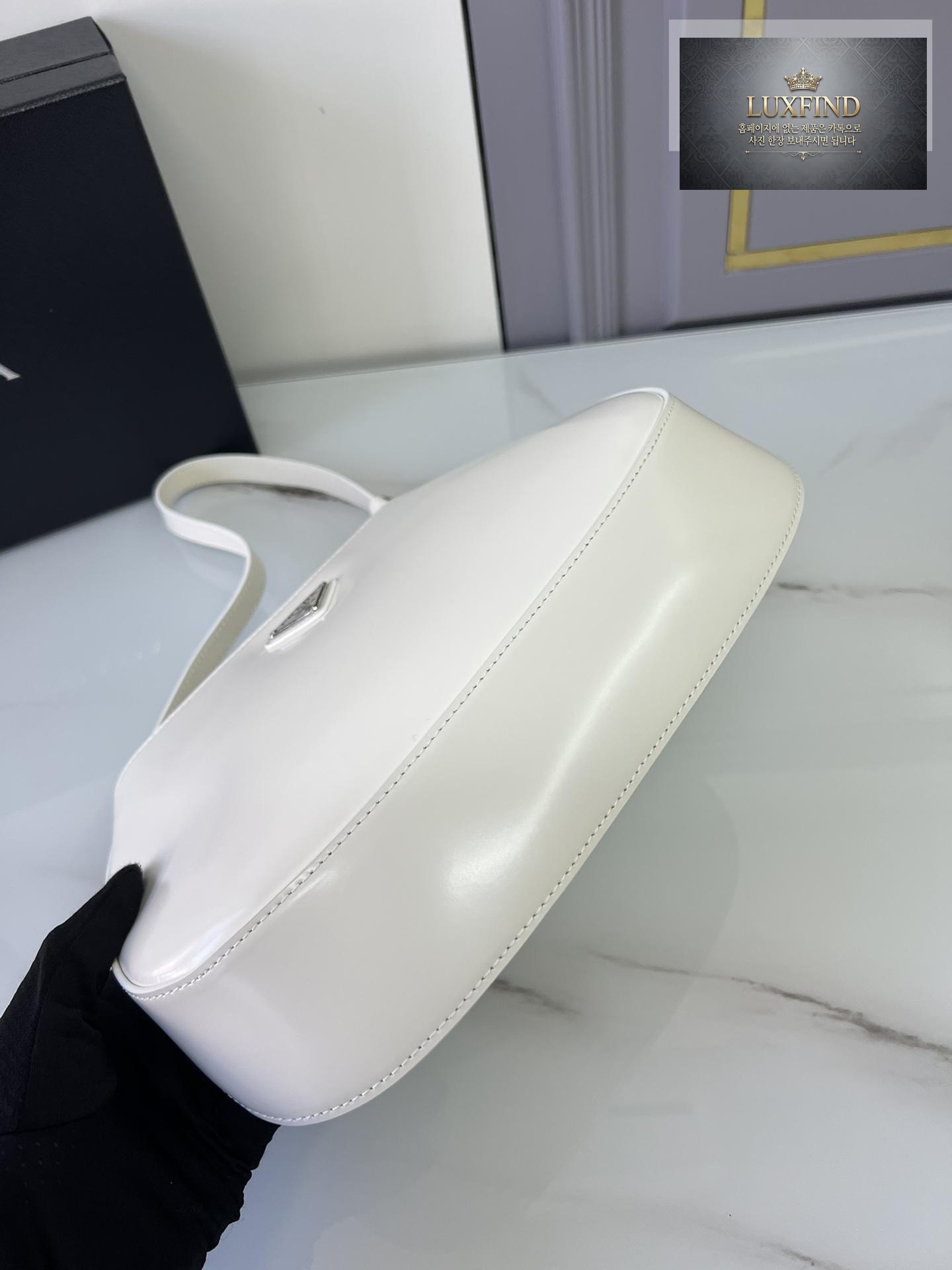 Prada Cleo Brushed Leather Shoulder