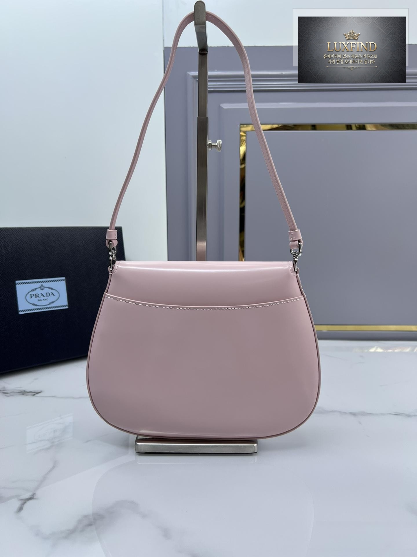 Prada Cleo Brushed Leather Flap Shoulder